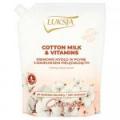 Nawilżające mydło w płynie Luksja Creamy Cotton Milk & Provitamin B5 opakowanie uzupełniające 900 ml
