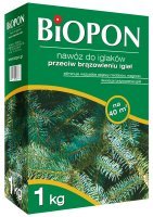 Nawóz do iglaków przeciw brązowieniu igieł Biopon 1 kg