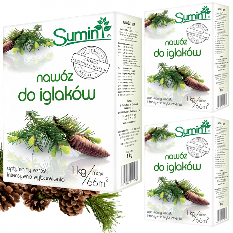 Nawóz do iglaków Sumin 1 kg x 3 sztuki