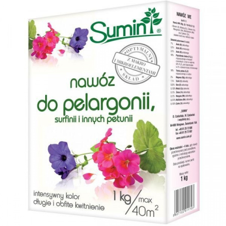 Nawóz do pelargonii, surfinii Sumin 1 kg x 3 opakowania