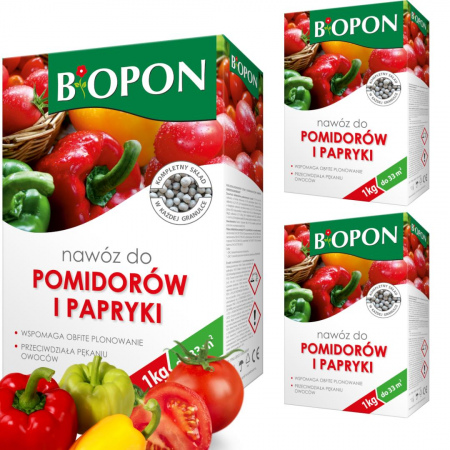 Nawóz do pomidorów i papryki Biopon 1 kg x 3 sztuki