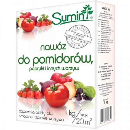 Nawóz do pomidorów, papryki i innych warzyw Sumin 1 kg x 3 opakowania