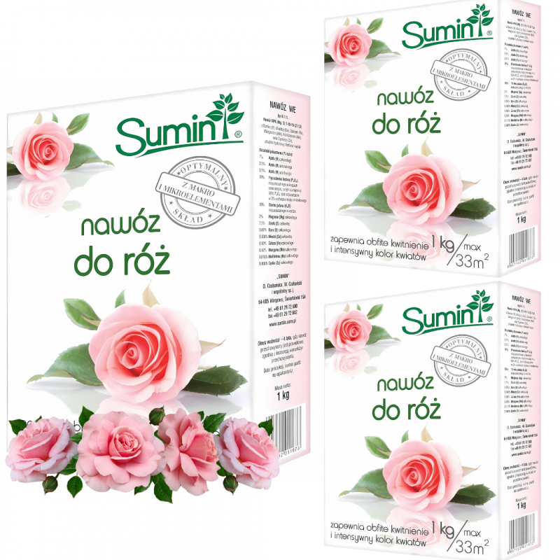 Nawóz do róż Sumin 1 kg x 3 opakowania