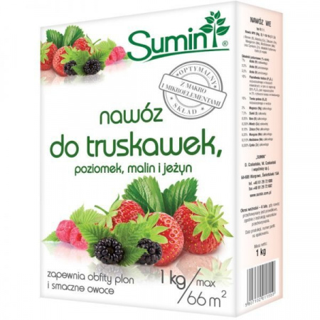 Nawóz do truskawek, poziomek, malin i jeżyn Sumin 1 kg x 3 sztuki