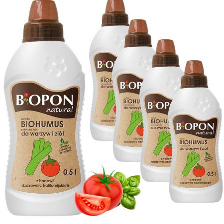 Nawóz do warzyw i ziół Bopon natural Biohumus 1 l x 5 sztuk