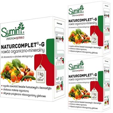 Nawóz organiczno-mineralny Naturcoplet-G Sumin 1 kg x 3 sztuki