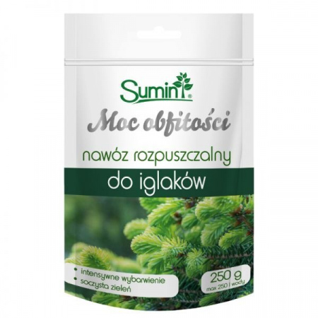 Nawóz rozpuszczalny do iglaków Moc obfitości Sumin 250 g x 4 sztuki