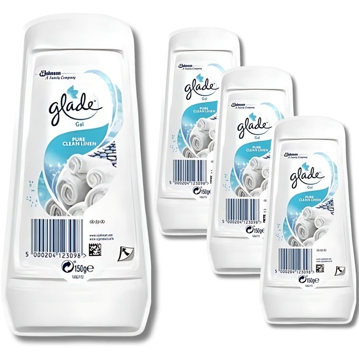 Odświeżacz powietrza w żelu Glade Pure Clean Linen 150 g x 4 sztuki