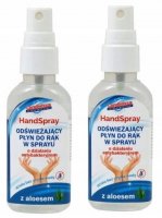 Odświeżający płyn do rąk w sprayu o działaniu antybakteryjnym z aloesem Condenssa 60 ml x 2 sztuki