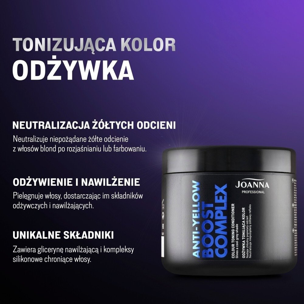 Odżywka do włosów Joanna Professional Anti-Yellow Boost Complex tonująca kolor 500 g