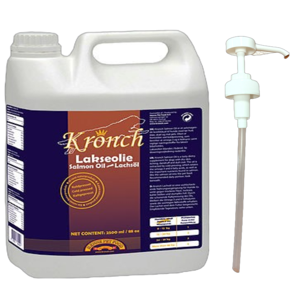 Olej z łososia tłoczony na zimno dla psów i kotów Kronch 2,5 l