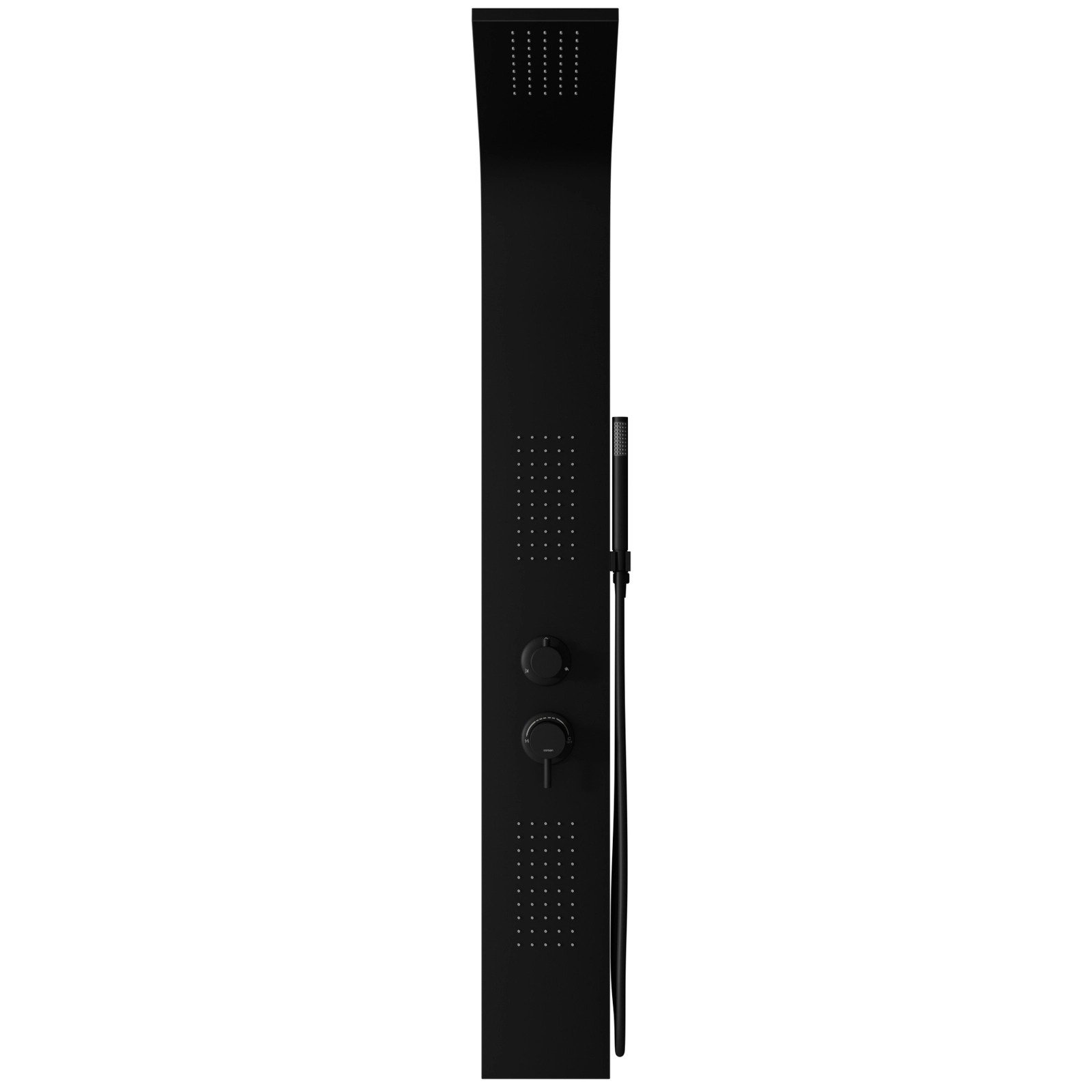 Panel prysznicowy Corsan ALTO Mieszacz Czarny Deszczownica LED