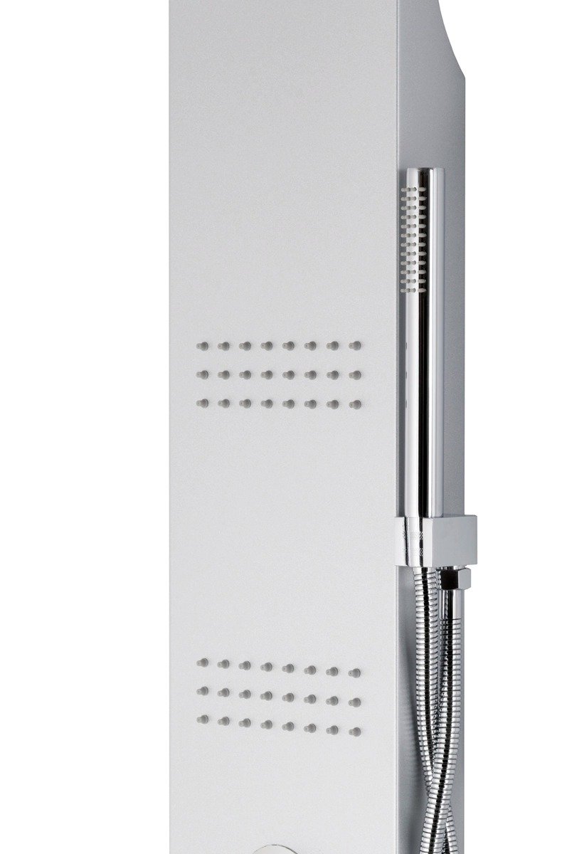 Panel prysznicowy Corsan LED KASKADA Termostat Srebrny Deszczownica LED