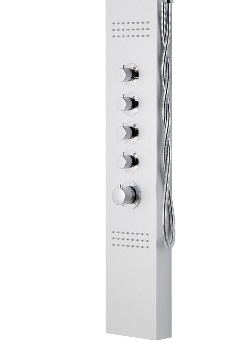 Panel prysznicowy Corsan LED KASKADA Termostat Srebrny Deszczownica LED