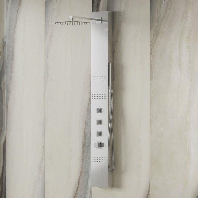 Panel prysznicowy Corsan NEO Termostat Stal