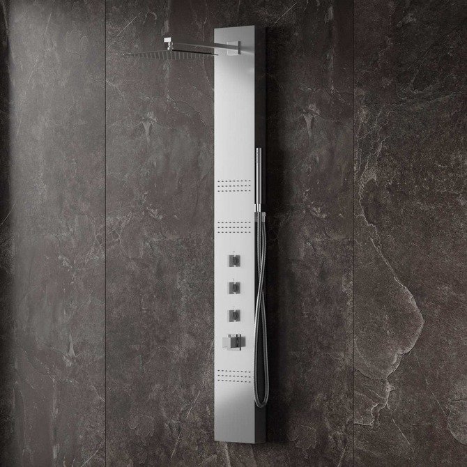 Panel prysznicowy Corsan NEO Termostat Stal