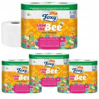 Papier toaletowy Foxy Love the Bee (4 rolki) x 4 opakowania