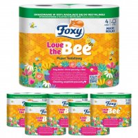 Papier toaletowy Foxy Love the Bee (4 rolki) x 6 opakowań