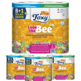 Papier toaletowy Foxy Love the Bee (9 rolek) x 4 opakowania