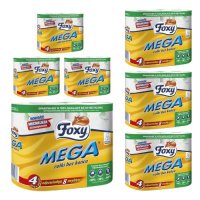 Papier toaletowy Foxy Mega (4 rolki) x 7 sztuk