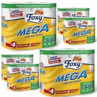 Papier toaletowy Foxy Mega rolki bez końca (4 rolki) x 6 sztuk