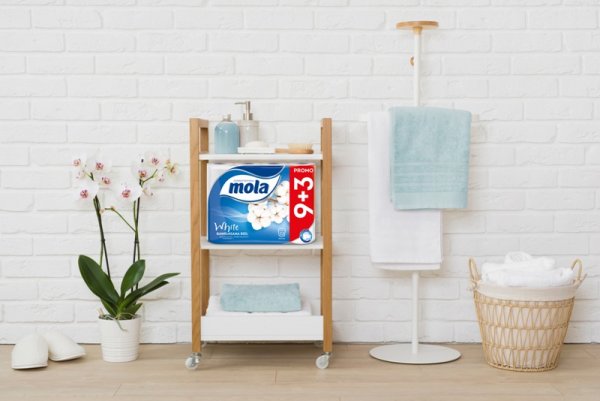 Papier toaletowy Mola biały (9+3 rolki)