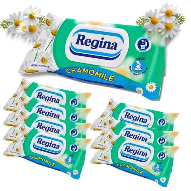 Papier toaletowy nawilżany Regina Chamomile (42 sztuki) x 8 opakowań