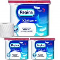 Papier toaletowy Regina Delicatis 4 warstwy (9 rolek) x 3 opakowania