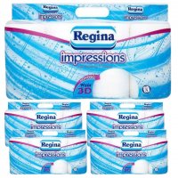 Papier toaletowy Regina impressions biały (8 rolek) x 5 opakowań