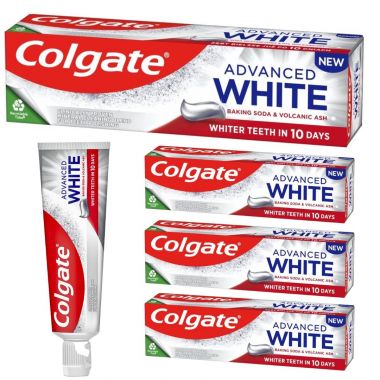 Pasta do zębów Colgate Advanced White soda oczyszczona i pył wulkaniczny 75 ml x 4 sztuki