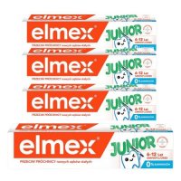Pasta do zębów dla dzieci Elmex Junior z aminofluorkiem 6-12 lat 75 ml x 4 sztuki