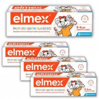 Pasta do zębów dla dzieci Elmex z aminofluorkiem do 6 lat 50 ml x 4 sztuki