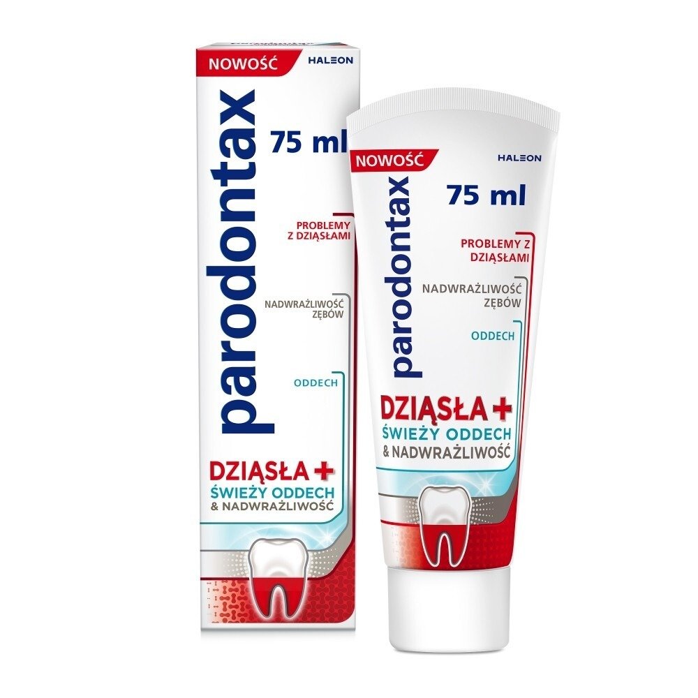 Pasta do zębów Parodontax Dziąsła + Świeży oddech i Nadwrażliwość 75 ml
