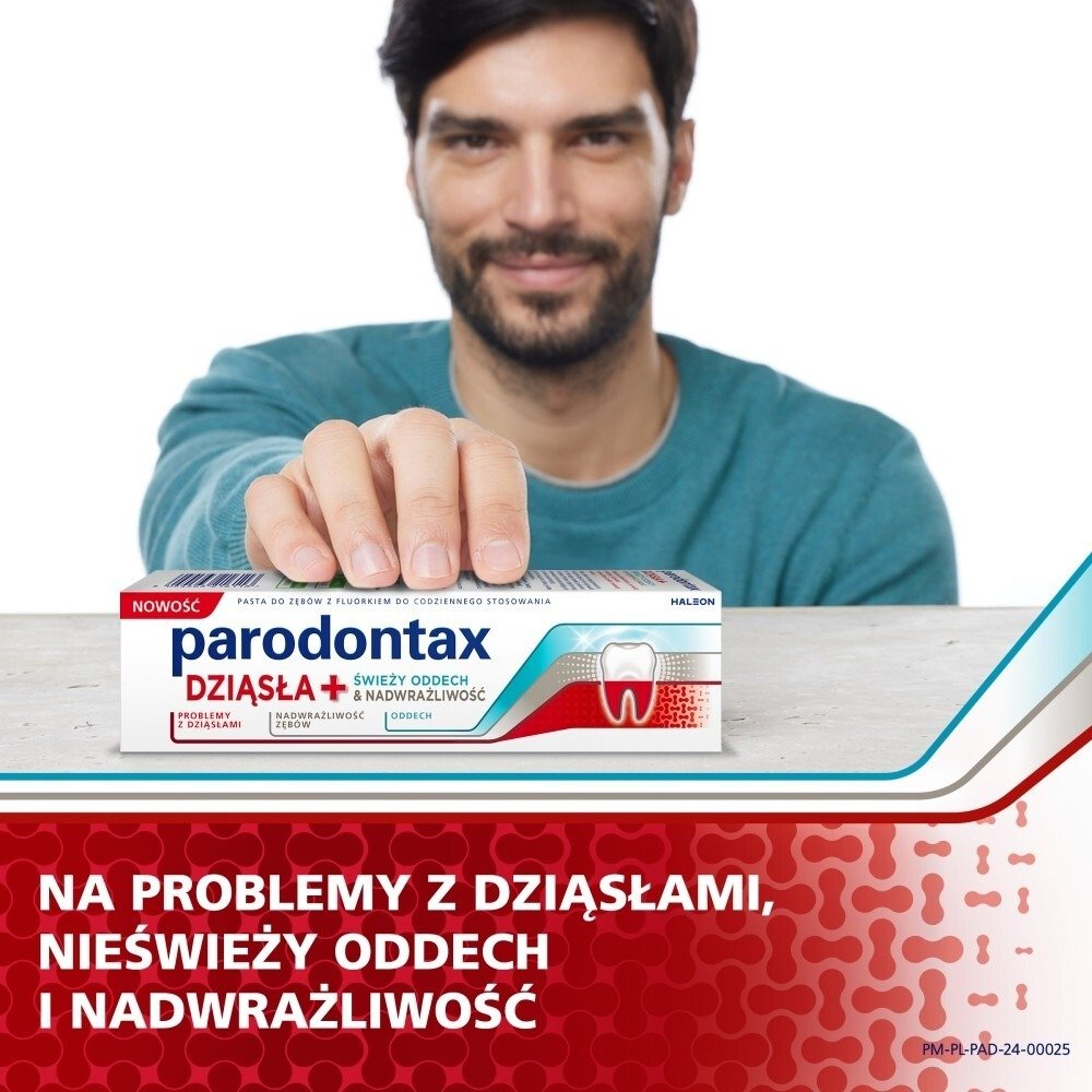 Pasta do zębów Parodontax Dziąsła + Świeży oddech i Nadwrażliwość 75 ml