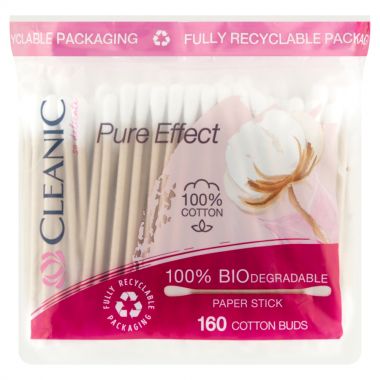 Patyczki higieniczne Cleanic Pure Effect (160 sztuk)