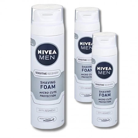 Pianka do golenia Nivea Men Sensitive Recovery 200 ml x 3 sztuki