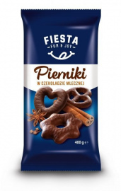 Pierniki w czekoladzie mlecznej Fiesta 400 g