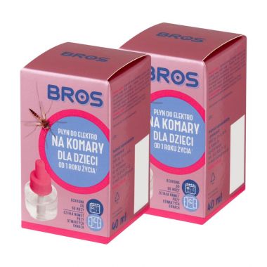 Płyn do elektro na komary dla dzieci Bros sensitive 40 ml (60 nocy) x 2 sztuki