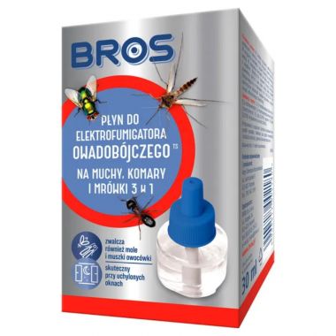Płyn do elektrofumigatora na muchy, komary, mrówki Bros 30 ml
