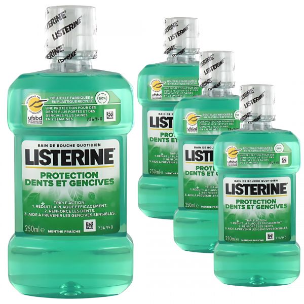 Płyn do płukania ust Listerine Protection Dents 250 ml x 4 sztuki