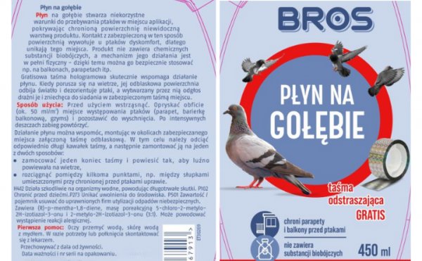Płyn na gołębie Bros 450 ml