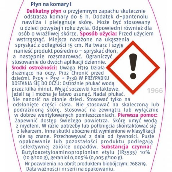 Płyn na komary dla dzieci od 1 roku życia Bros 50 ml