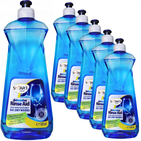 Płyn nabłyszczający do zmywarki Rinse Aid Smart Clean 500 ml x 6 sztuk