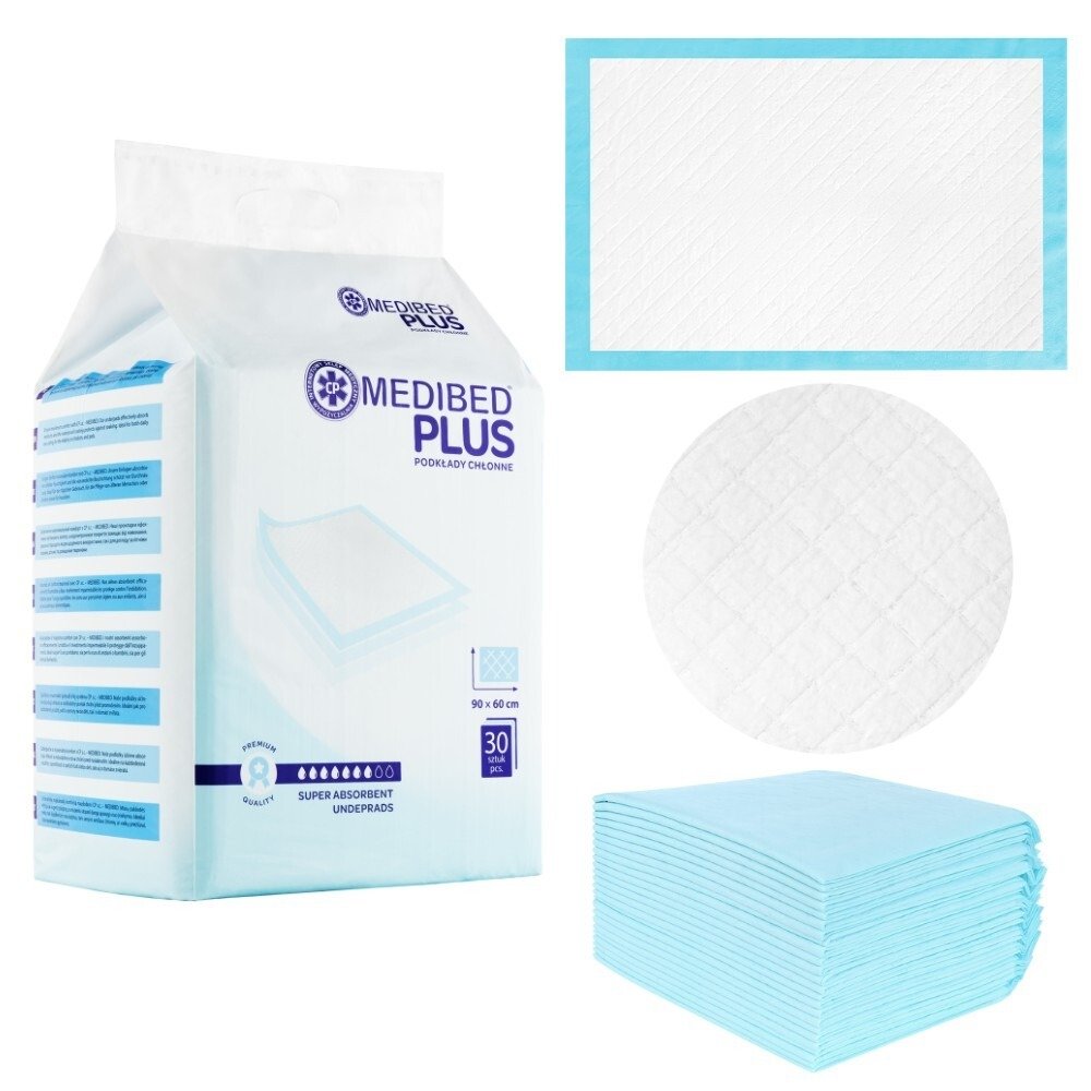 Podkłady chłonne Medibed Plus 90x60 cm (30 sztuk)