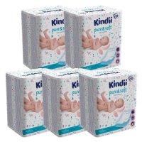 Podkłady dla niemowląt Kindii pure & soft (10 sztuk) x 12 opakowań + Domek kartonowy dla dziecka do składania