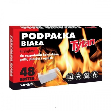Podpałka w kostce Tytan do grilla, pieców i kominków (48 sztuki)