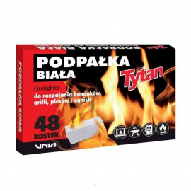 Podpałka w kostce Tytan do grilla, pieców i kominków (48 sztuki)
