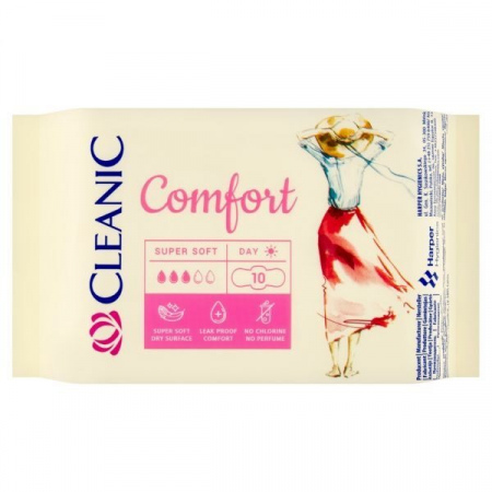 Podpaski Cleanic Comfort na dzień (10 sztuk) x 9 opakowań