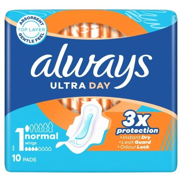 Podpaski higieniczne Always Ultra Day (10 sztuk) x 6 opakowań