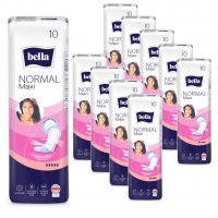 Podpaski higieniczne Bella Normal Maxi (10 sztuk) x 10 opakowań